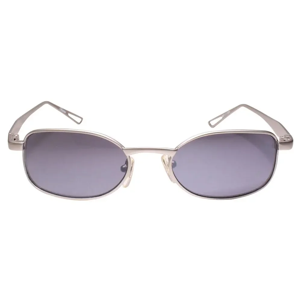 Indie Genuine Vintage 90s Fashion Rectangle Sunglasses Silver Frame